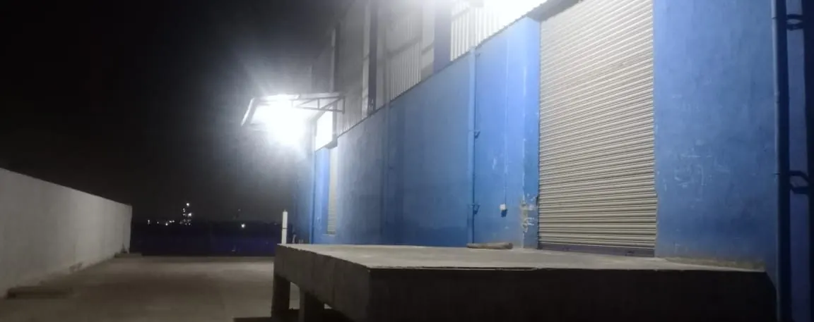 Loading dock lit for night operations