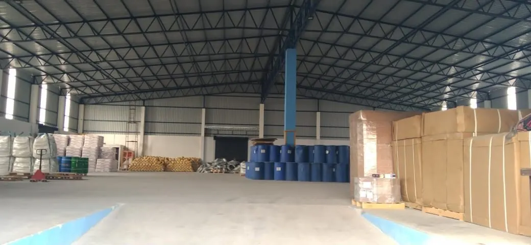 Cartons and drums on pallets